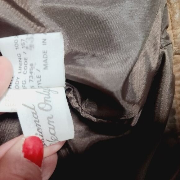 Vintage 80s Genuine Leather Tan Oversized Bomber Jacket - Picture 12 of 17